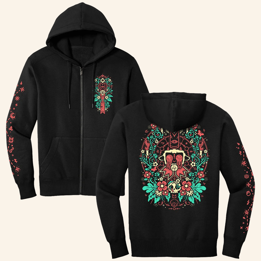 Cult Of The Lamb Merch Deal With The Devil Zip Hoodie Gifts For Brother