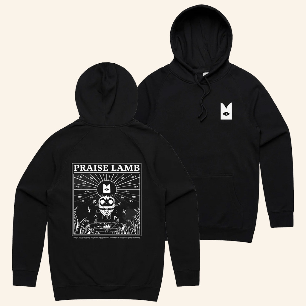 Cult Of The Lamb Merch Praise Lamb Hoodie Cult Of The Lamb Hoodie Gifts For Besties