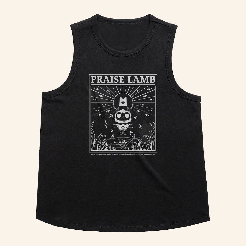 Cult Of The Lamb Merch Praise Lamb Tank Top Cult Of The Lamb Shirt Gifts For Dad Cult Of The Lamb Merch Praise Lamb Tank Top Cult Of The Lamb Shirt Gifts For Dad