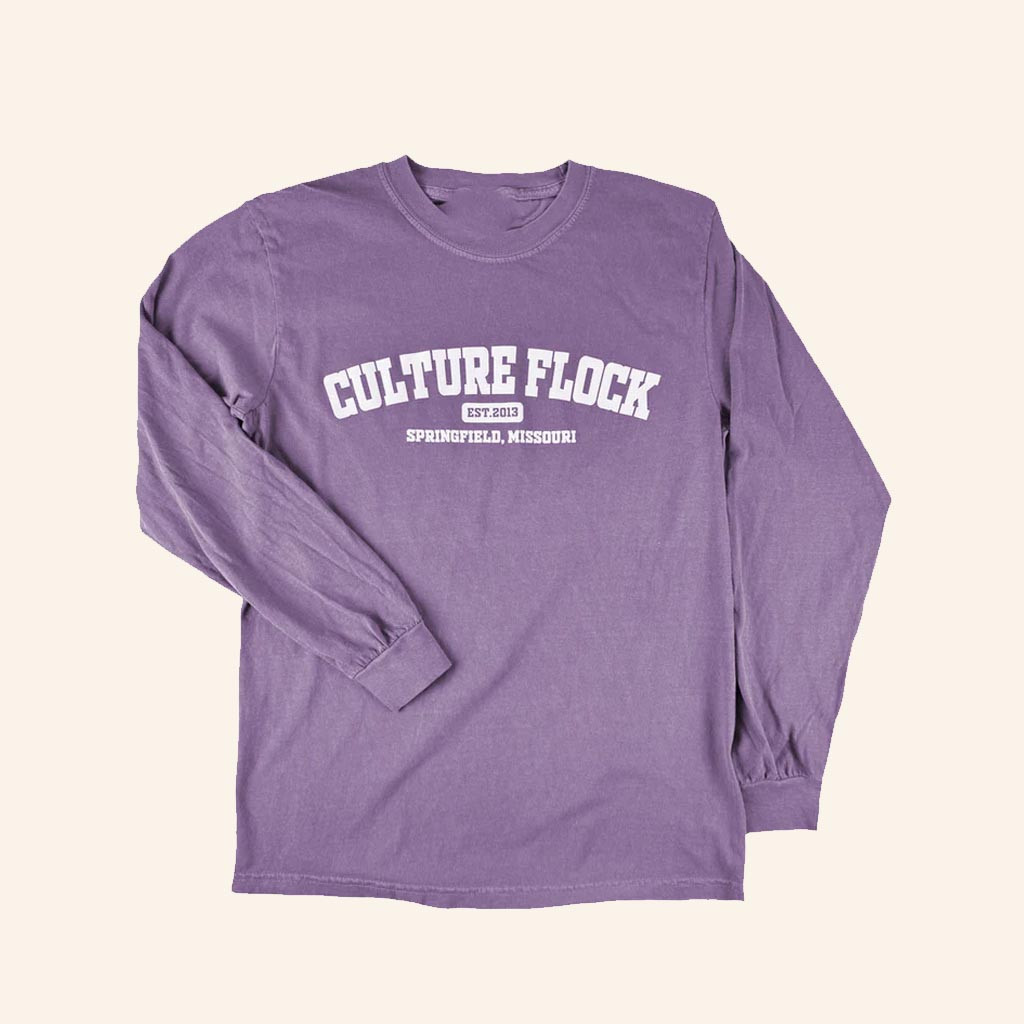Culture Flock Merch Culture Flock Collegiate Long Sleeve T-Shirt Gifts For Friends Culture Flock Merch Culture Flock Collegiate Long Sleeve T-Shirt Gifts For Friends