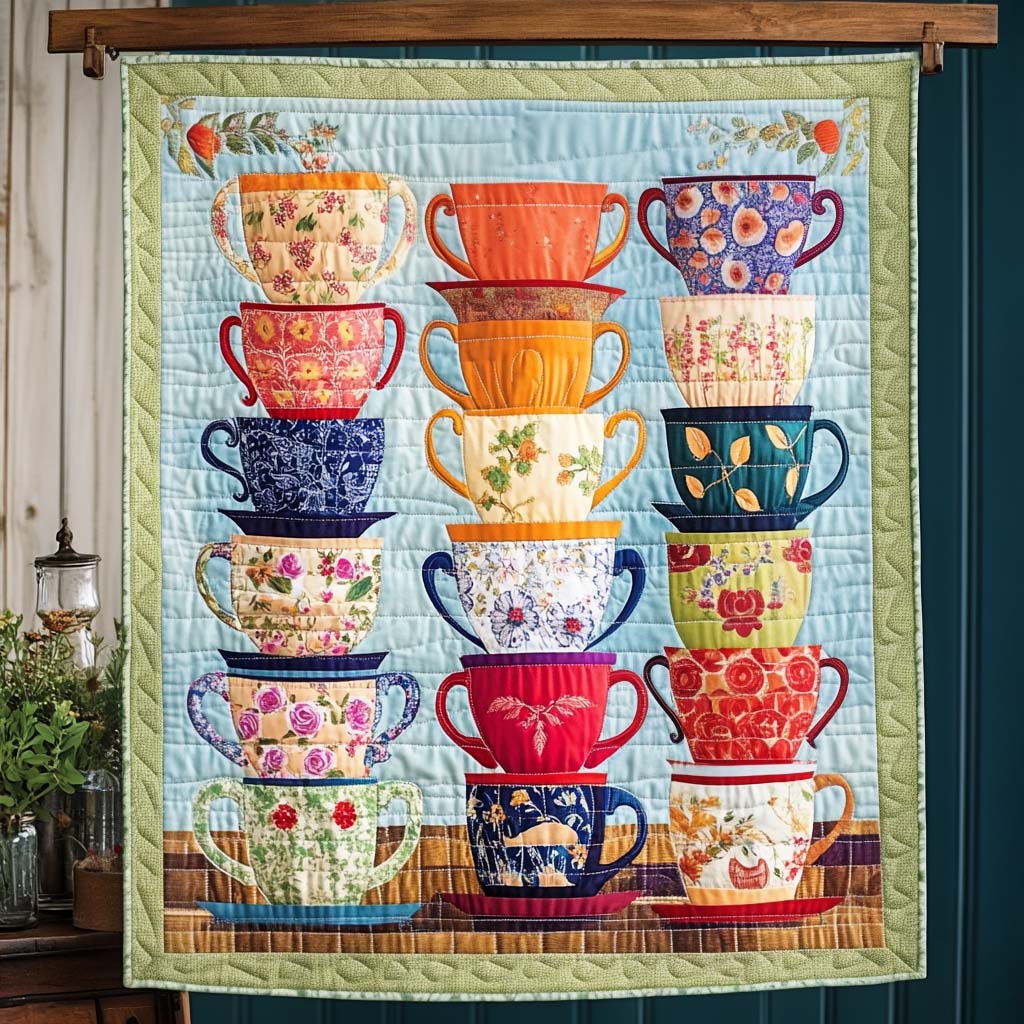 Cup Tower Quilted Blanket Christmas Gifts For Grandparents