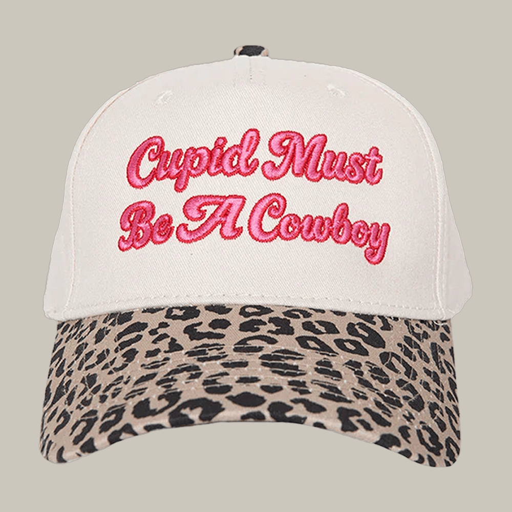 Cupid Must Be A Cowboy Trucker Cap Witty Sayings Hat Cowboy Lover Gift