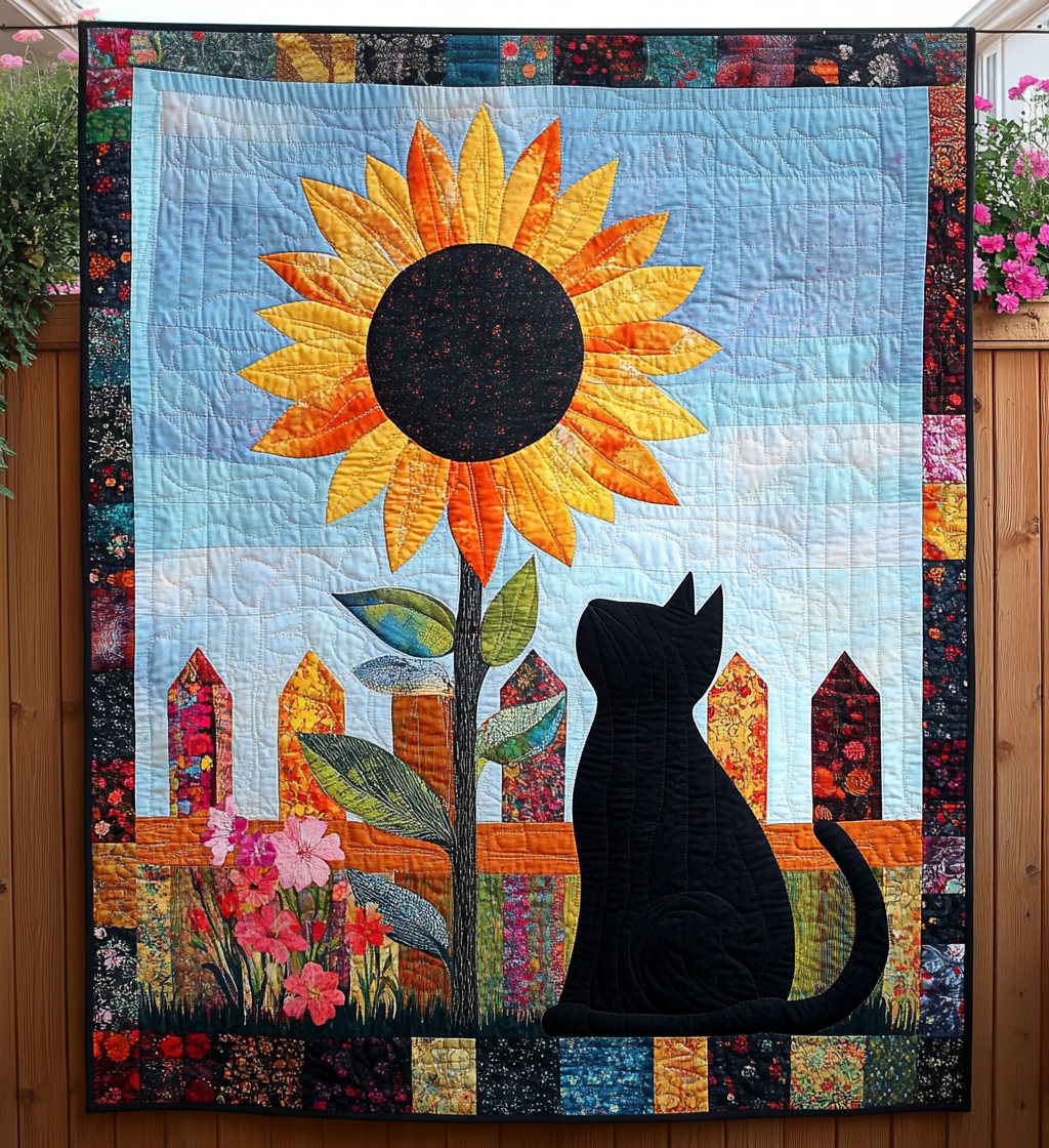 Curious Cats Quilted Blanket Cat Christmas Gifts