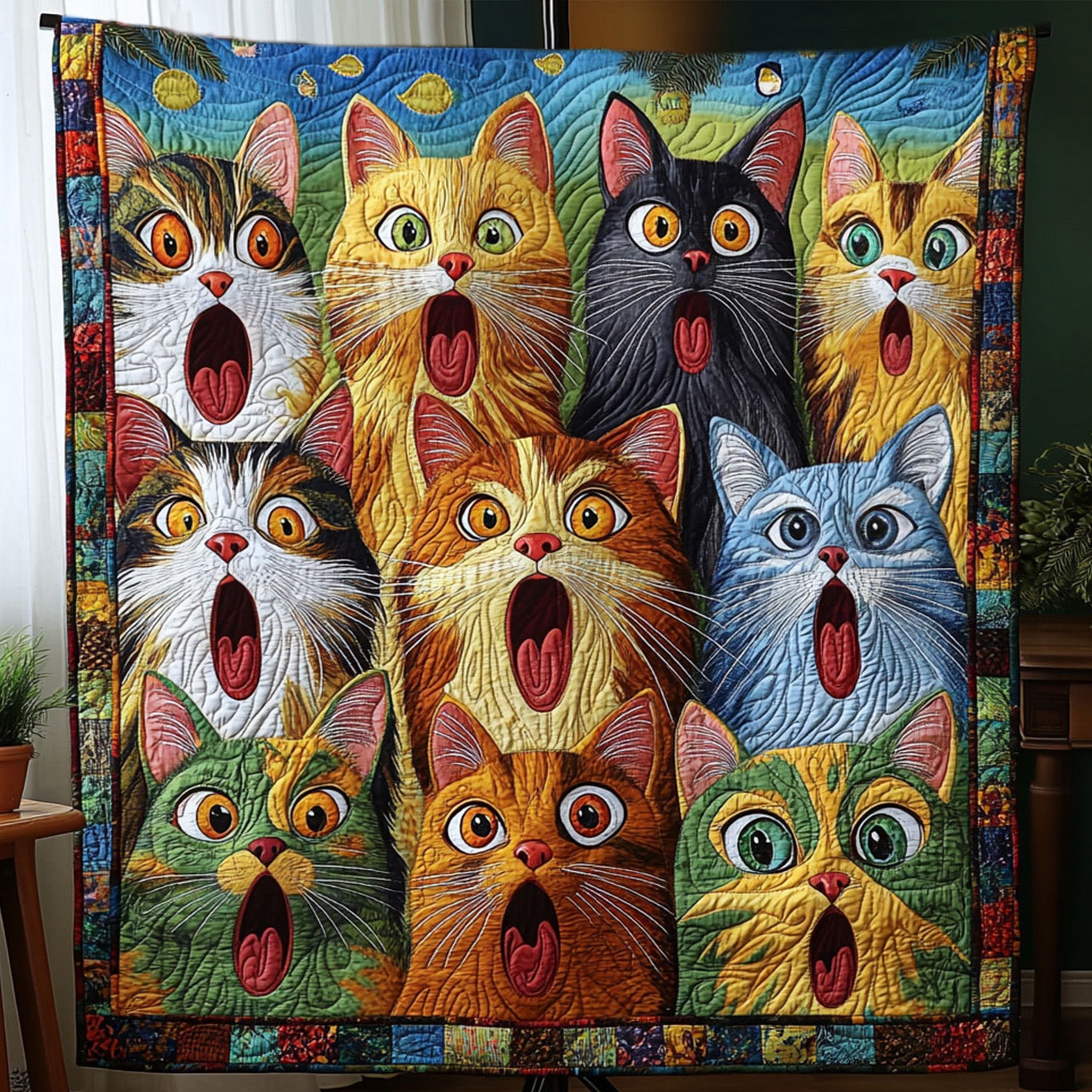 Curious Companions Quilted Blanket Best Gifts For Cat Lovers