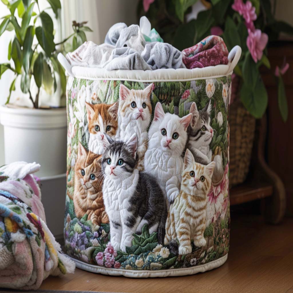 Curious Paws Quilted Laundry Basket Gift To Brighten Their Day