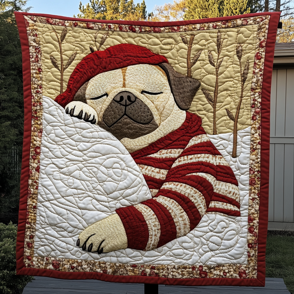 Curly Tail Delight Quilted Blanket Best Gifts For Dog Owners