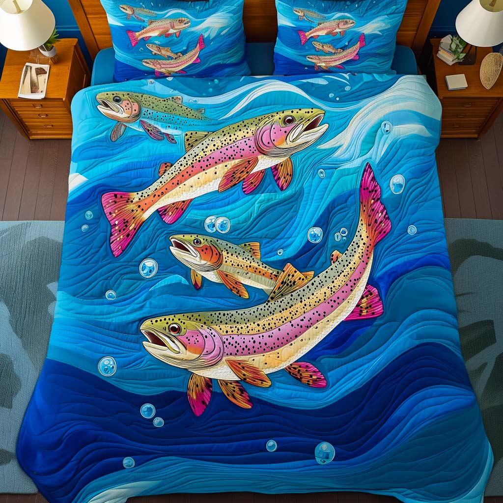 Current Chase Quilted Bedding Set Bedroom Decor Unique Best Gifts For Fishing Lovers