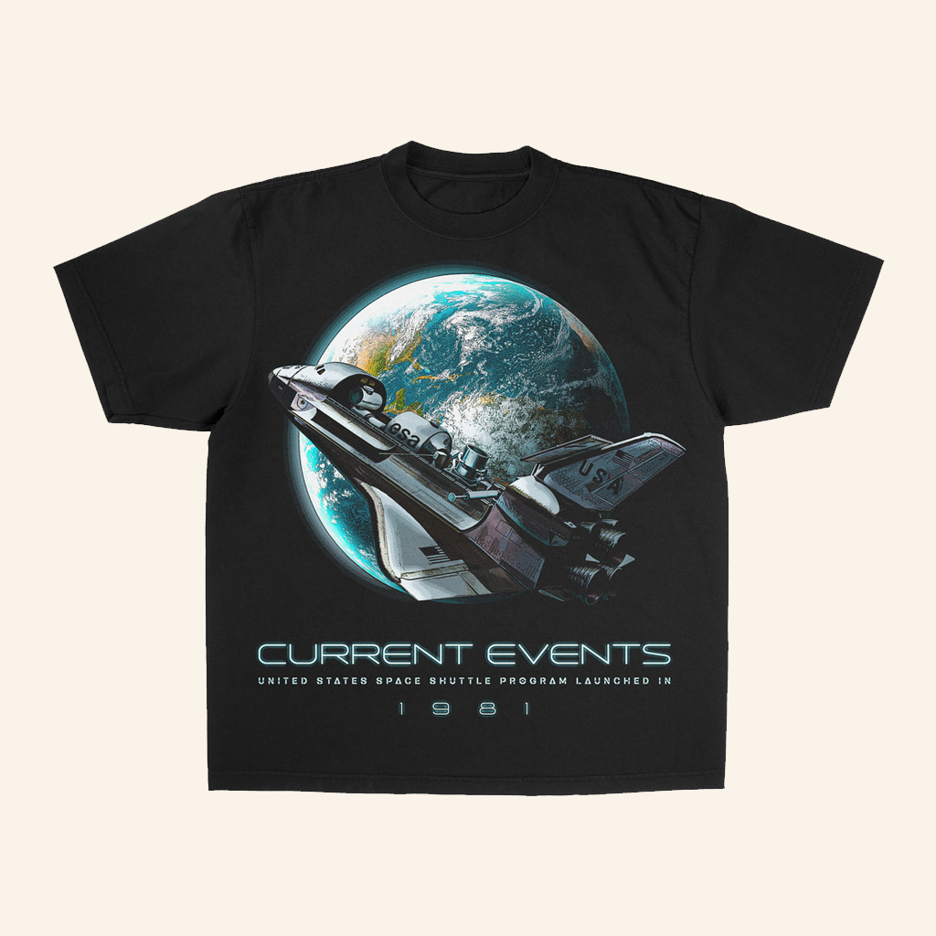 Current Events Merch Current Events 1981 Space Shuttle Program T-Shirt Gifts For Dad