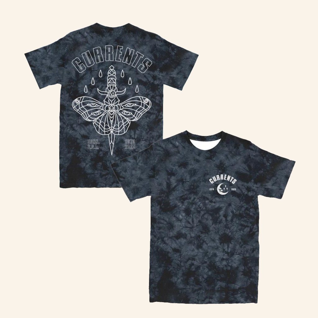 Currents Merch Moth Crystal Columbia Navy T-Shirt Gift Ideas For Boyfriend Currents Merch Moth Crystal Columbia Navy T-Shirt Gift Ideas For Boyfriend
