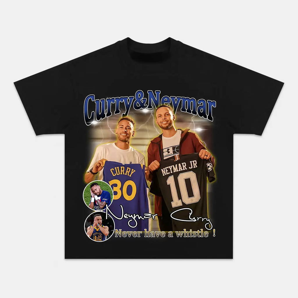 Curry And Neymar Graphic T-Shirt Gifts For Basketball Fan
