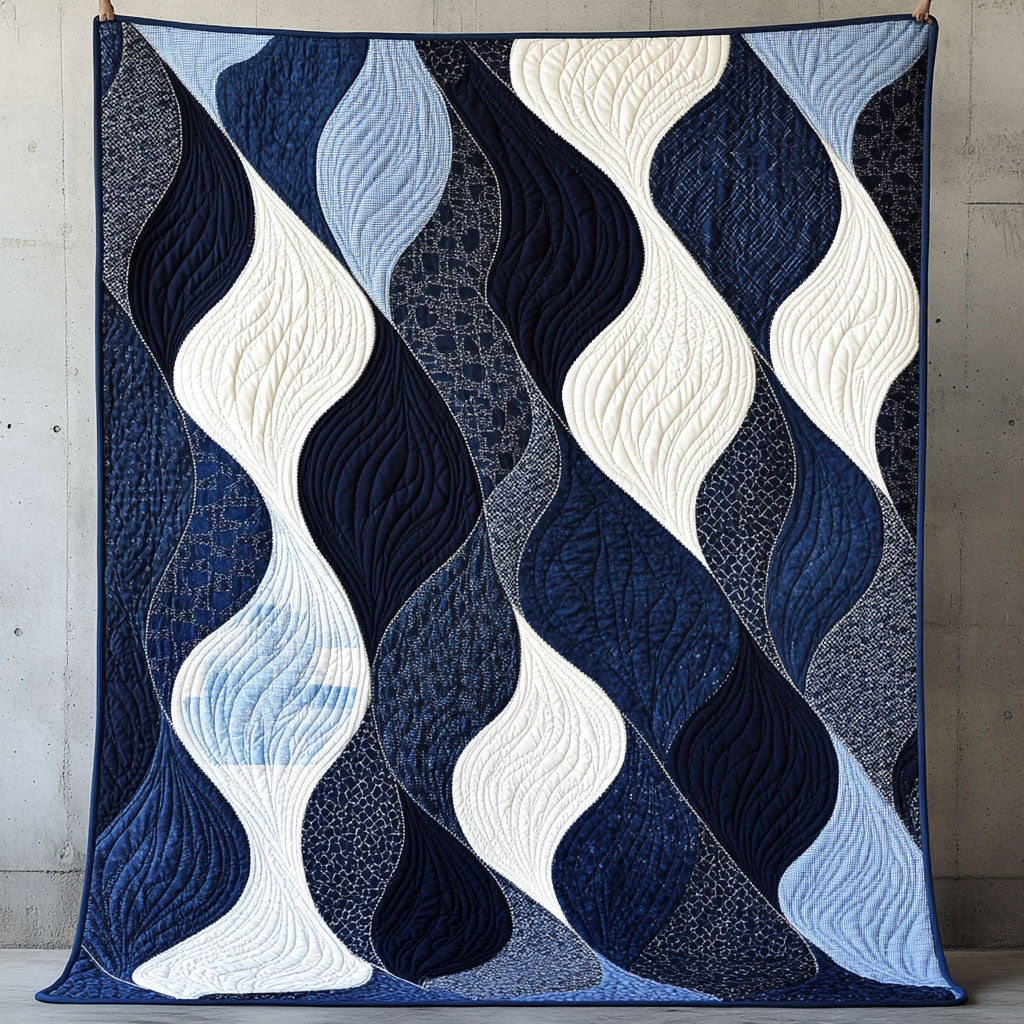 Curved Zen Quilt Luxury Quilt Blanket for Elegant Home Decor