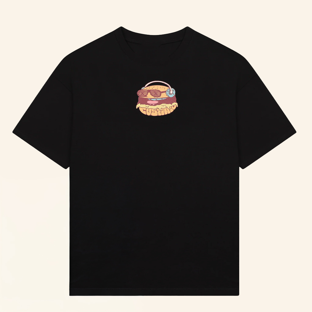 Custard Clothing Merch Burger Black T-Shirt Unique Gifts For Boyfriend Custard Clothing Merch Burger Black T-Shirt Unique Gifts For Boyfriend