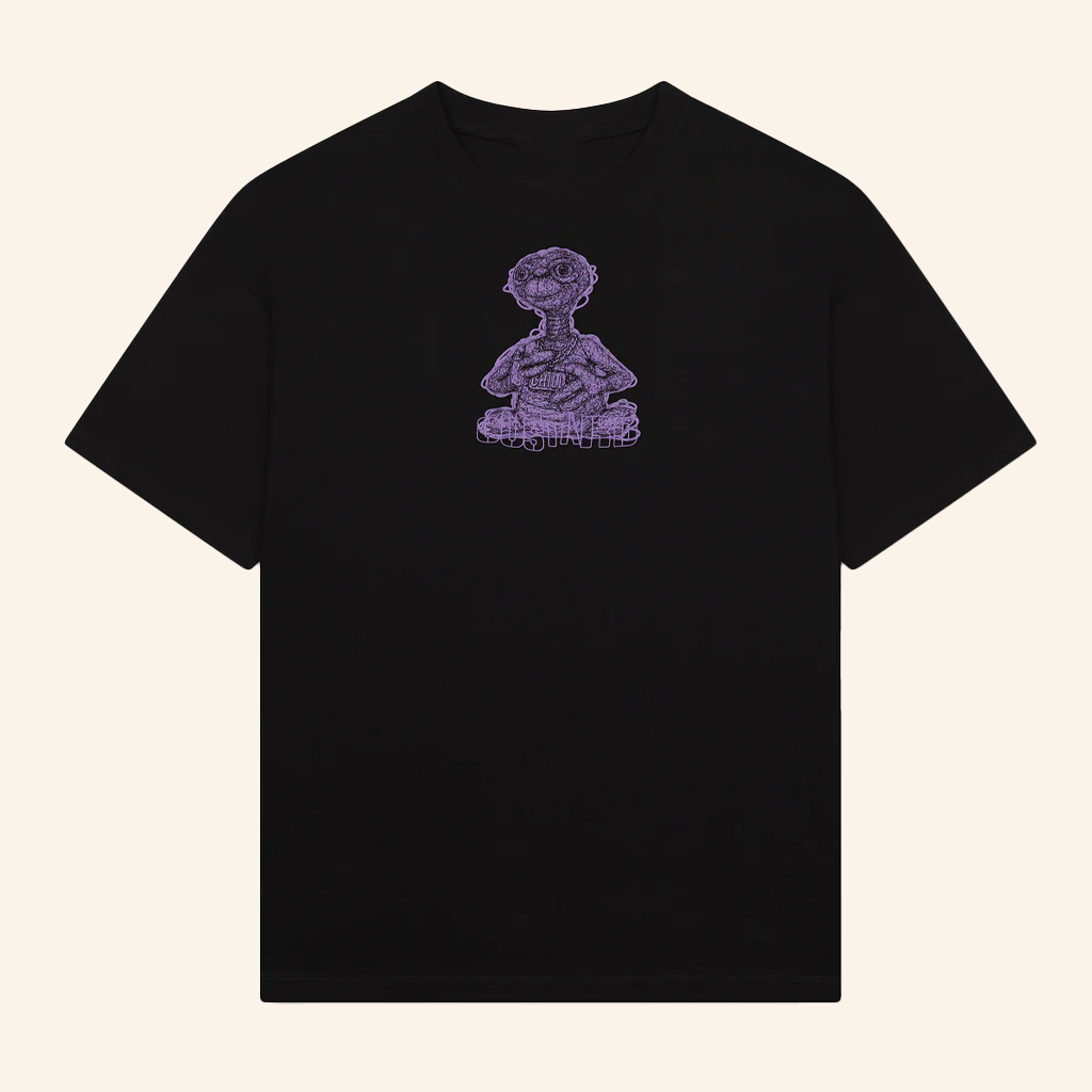 Custard Clothing Merch ET The Extra Terrestrial Black T-Shirt Gifts For Him