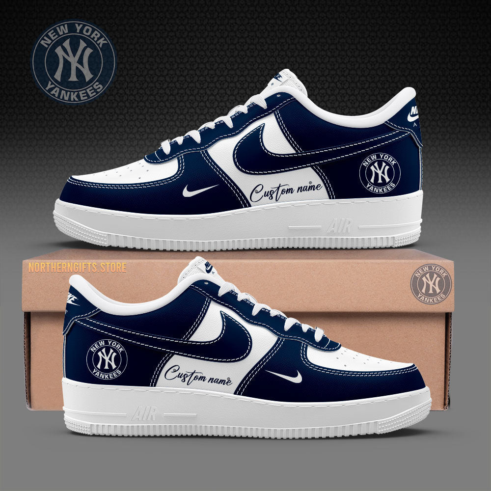 Custom 2024 New York Yankees World Series Shoes New York Yankees Presents For Basketball Fans