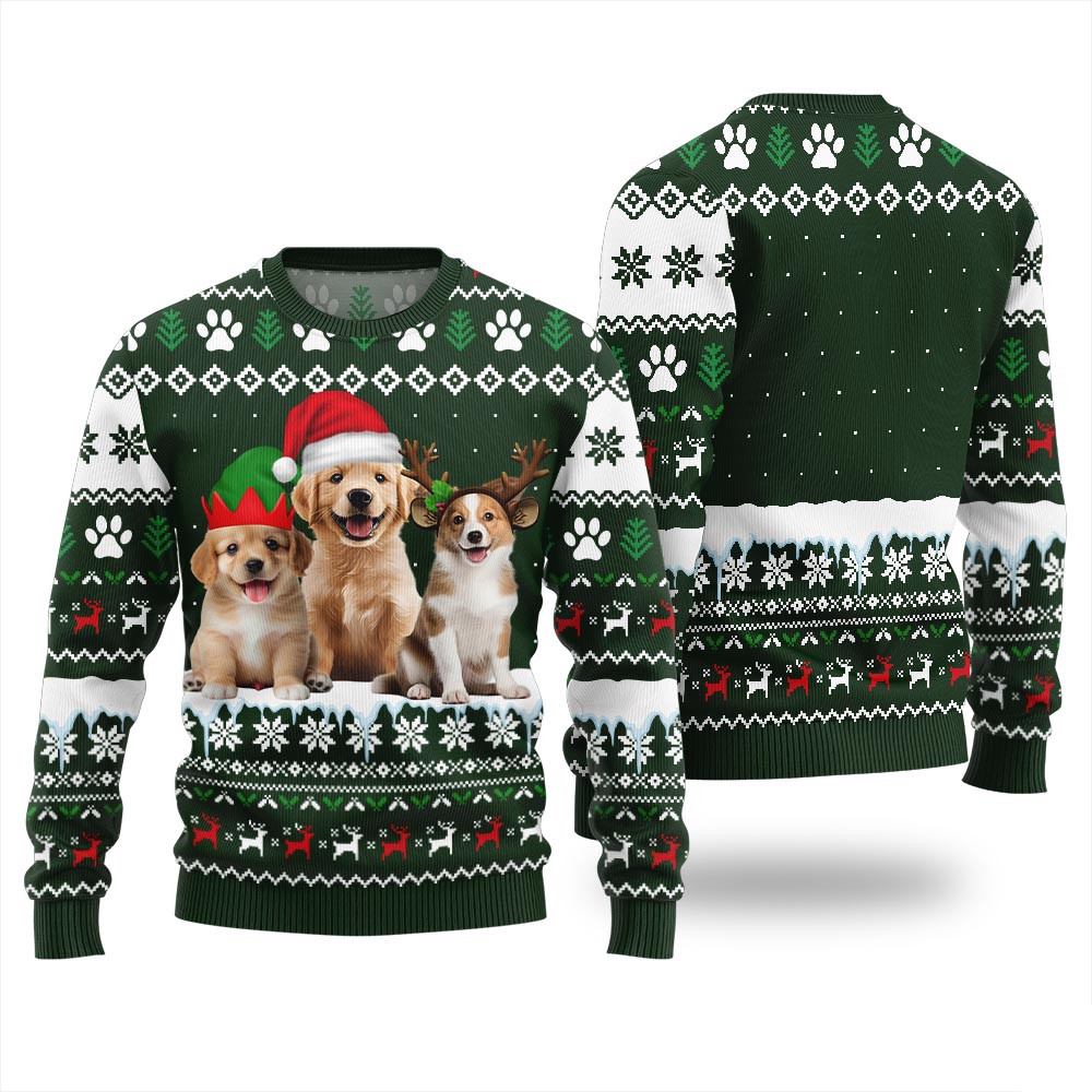 Custom 3 Funny Pets Ugly Christmas Sweater Funny Christmas Sweaters For Women