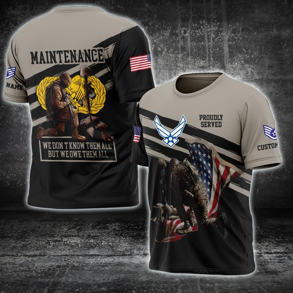 Custom Air Force Veteran Shirt Maintenance Air Force Memorial USAF Veterans Day Gifts