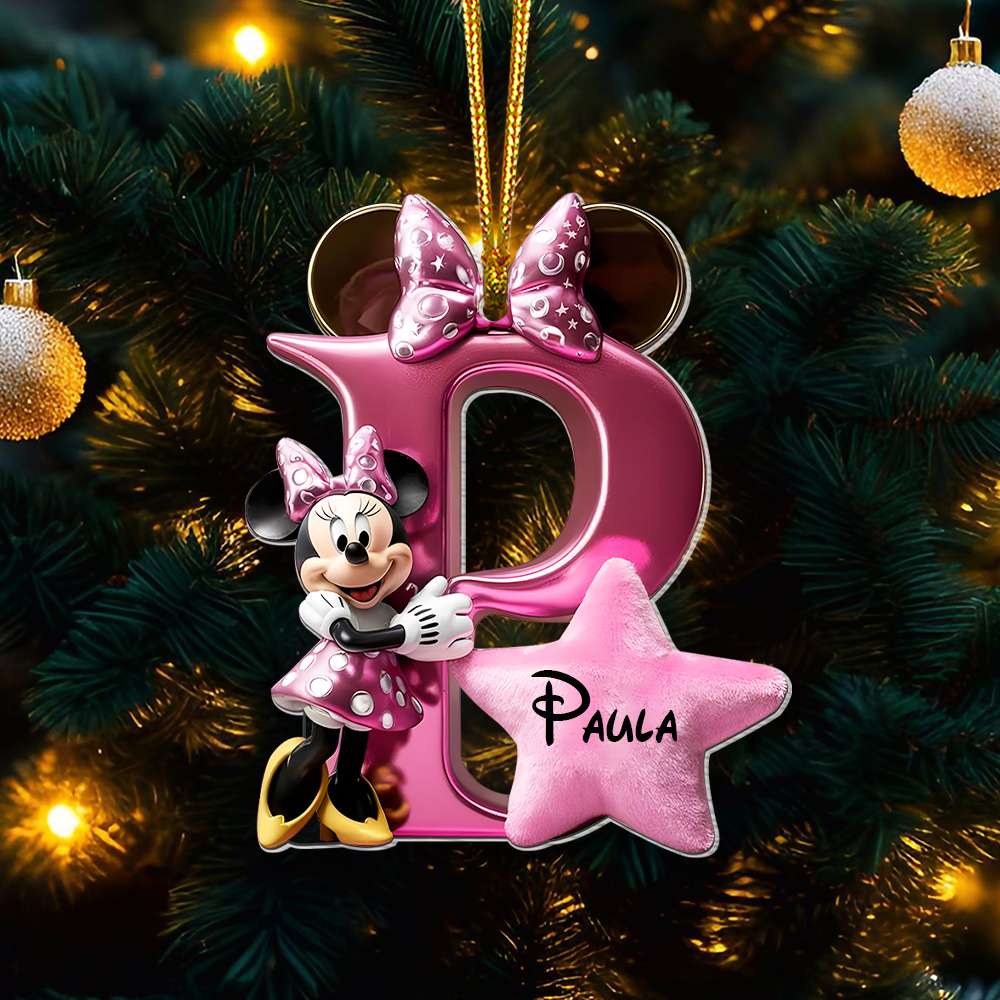 Custom Alphabet Letter Gifts For Couple Acrylic Christmas Ornament - Festive Holiday Keepsake Gift