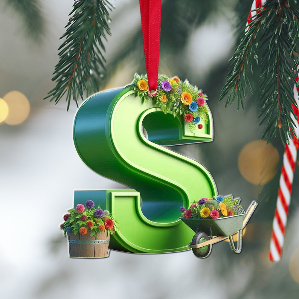 Custom Alphabet Letter Gifts For Garden Lovers Christmas Ornament - Family Christmas Ornament Gift Custom Alphabet Letter Gifts For Garden Lovers Christmas Ornament - Family Christmas Ornament Gift