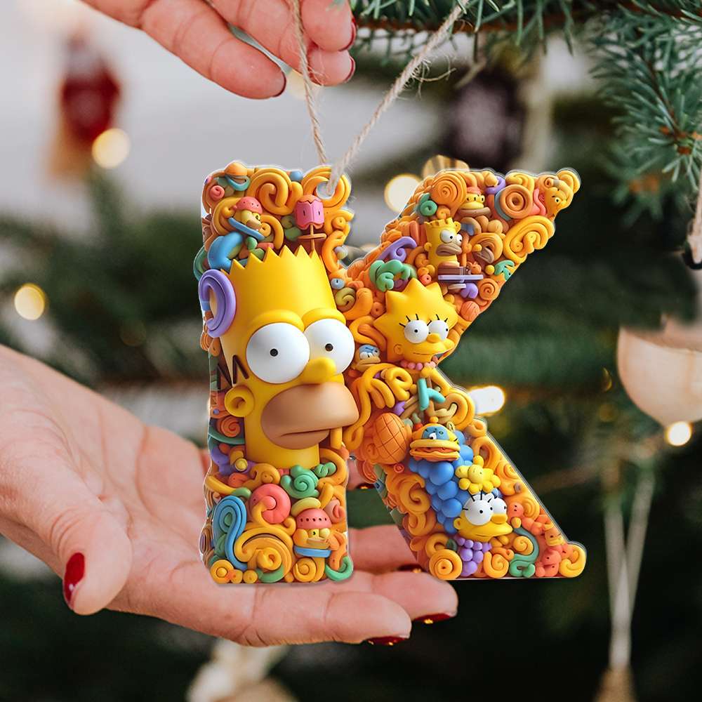 Custom Alphabet Letter Gifts For Movie Lover Acrylic ornament Christmas - Christmas Ornament Gift Idea