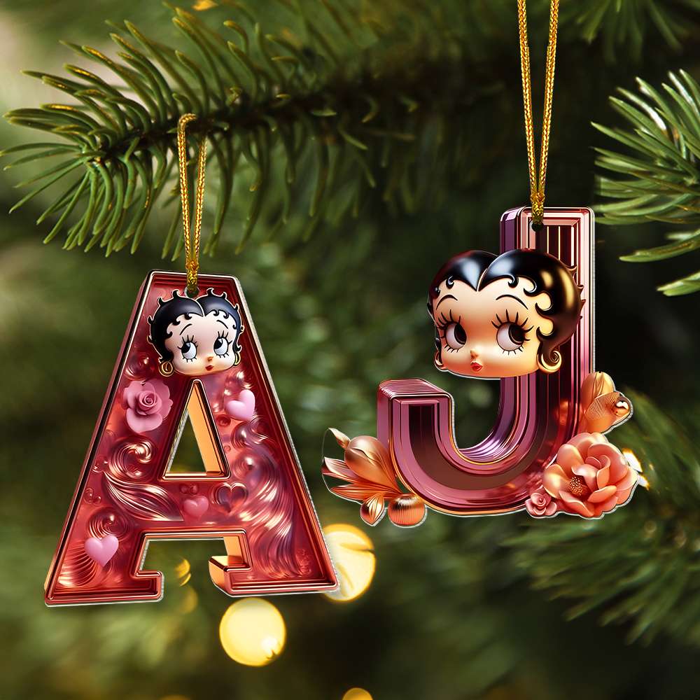 Custom Alphabet Letter Gifts For Movie Lover Acrylic ornament Christmas - Holiday Season Gift Idea