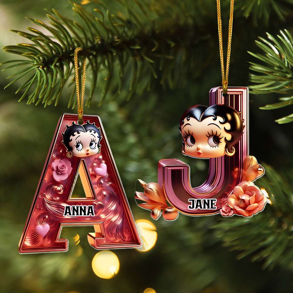 Custom Alphabet Letter Gifts For Movie Lover Acrylic ornament Christmas - Holiday Tree Decoration Gift