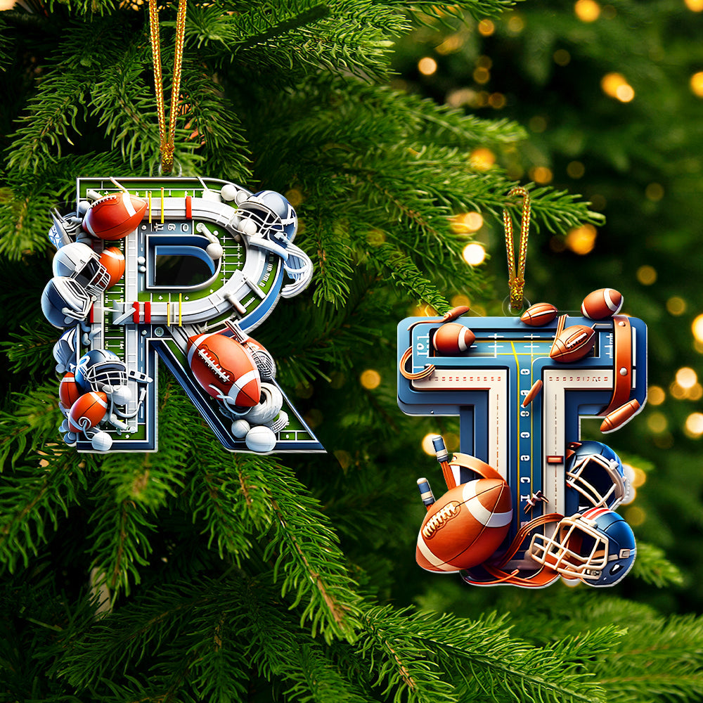 Custom Alphabet Letter Gifts For Sport Lover Christmas Ornament - Cute Christmas Tree Gift Idea