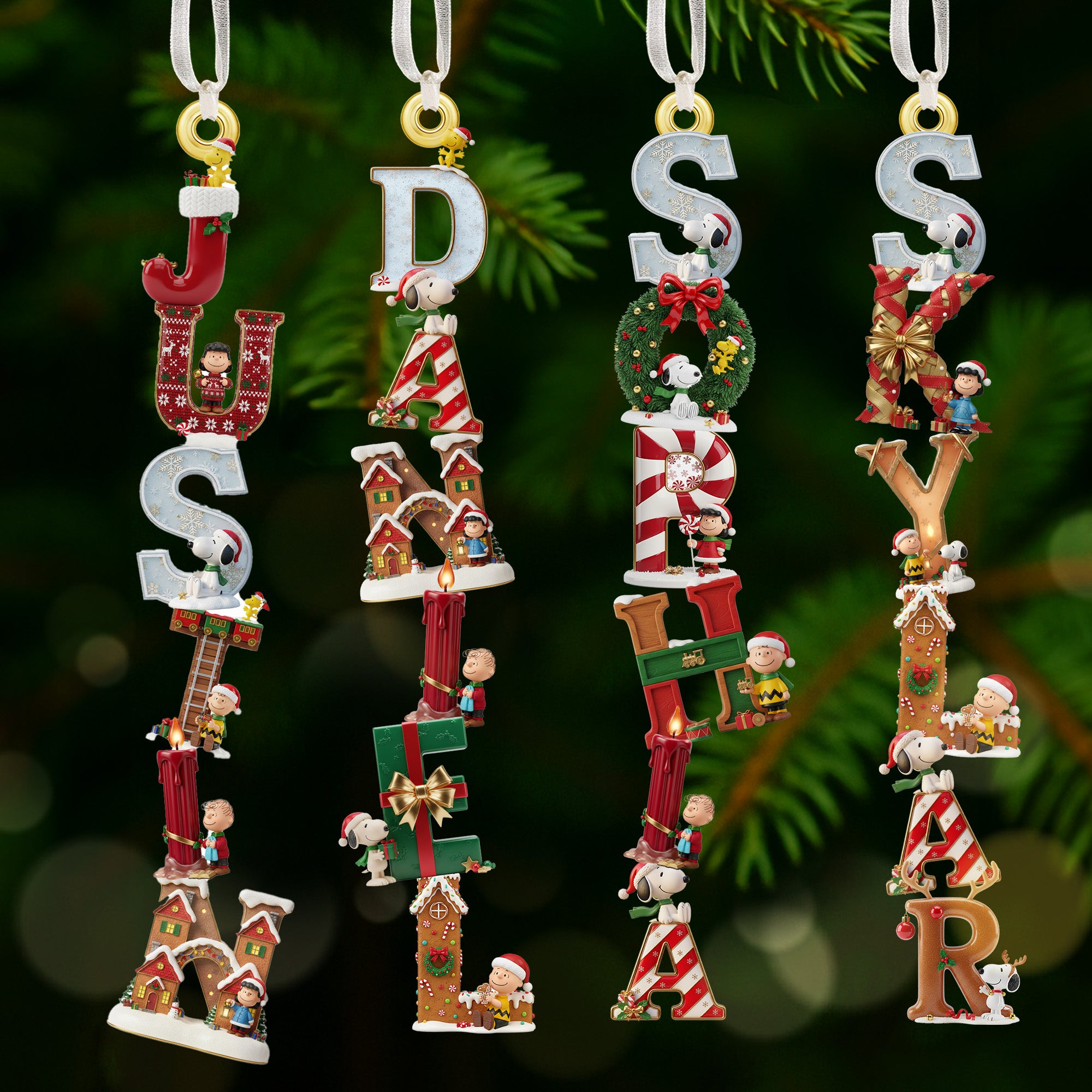 Custom Alphabet Letter Ornament Personalized Christmas Gifts - Family Christmas Ornament Gift Custom Alphabet Letter Ornament Personalized Christmas Gifts - Family Christmas Ornament Gift