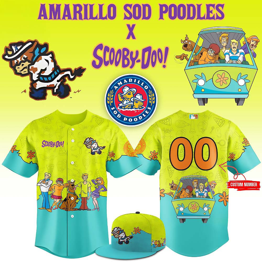 Custom Amarillo Sod Poodles Scooby-Doo Limited Edition Baseball Jersey Gift For Fans