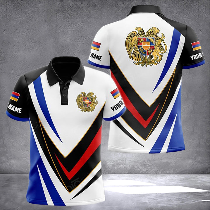 Custom Armenia Sports Form Coat Of Arms Polo Shirt Armenian Clothes Online