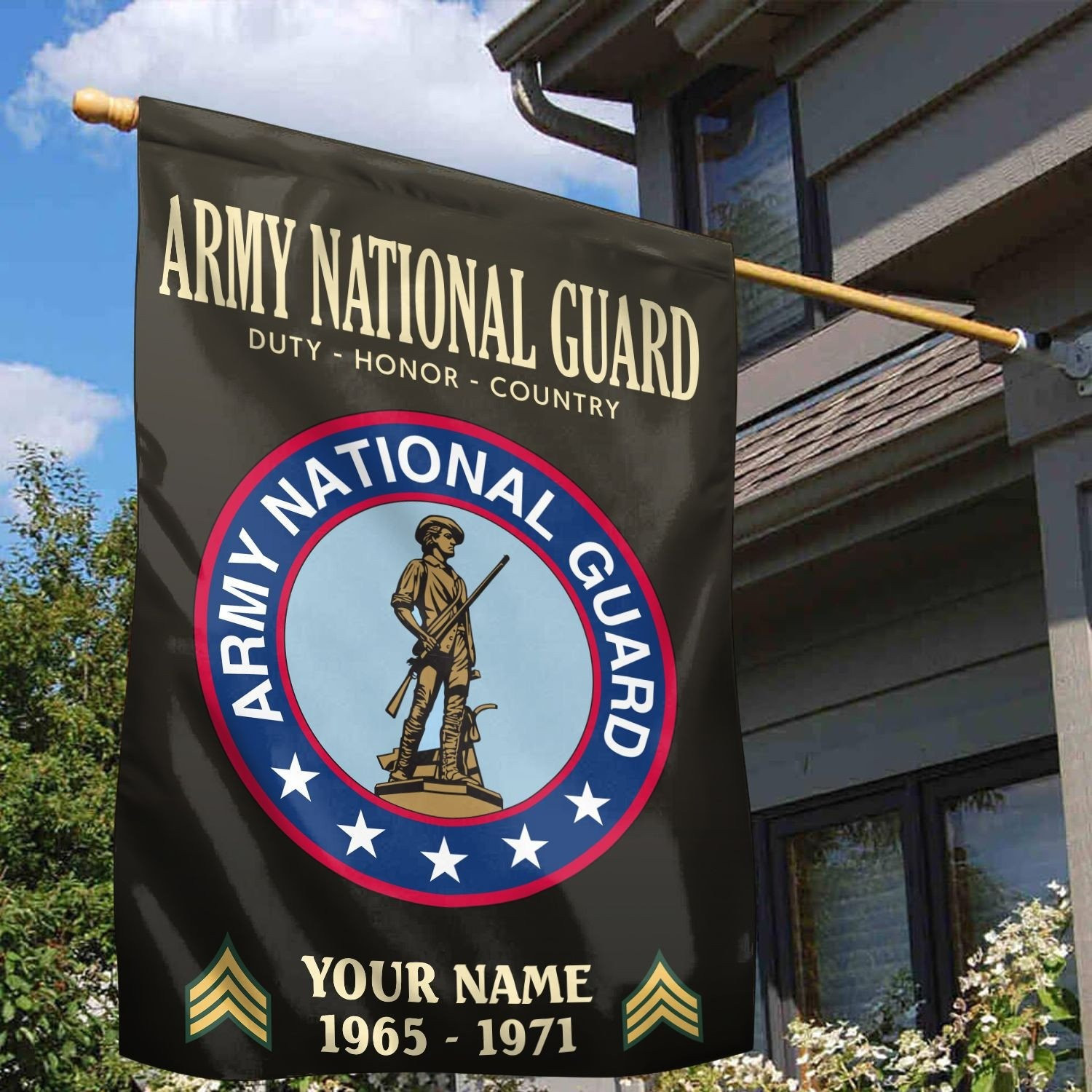 Custom Army National Guard Veteran Flag Duty Honor Country Flag Gifts For Veterans
