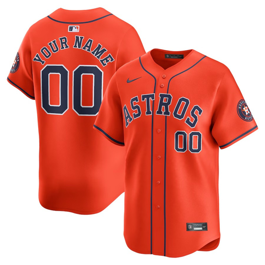 Custom Astros Orange Alternate Jersey Unique Baseball Gifts
