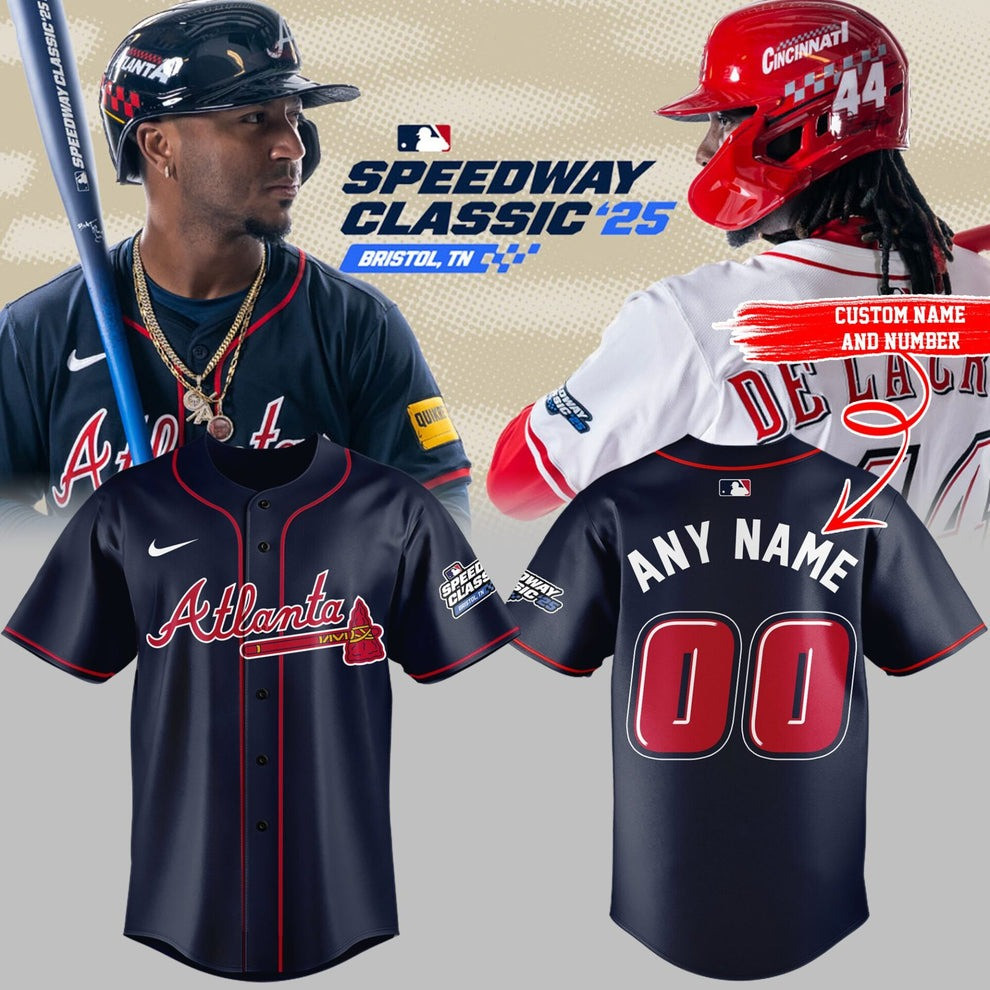 Custom Atlanta Braves Speedway Classic '25 Jersey 2025 MLB Merch Baseball Fan Best Gifts