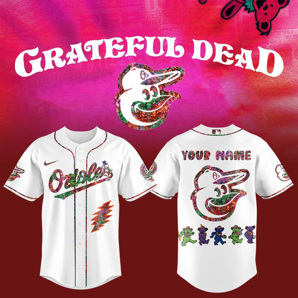 Custom Baltimore Orioles Grateful Dead Night Jersey Jersey For Fans Gifts