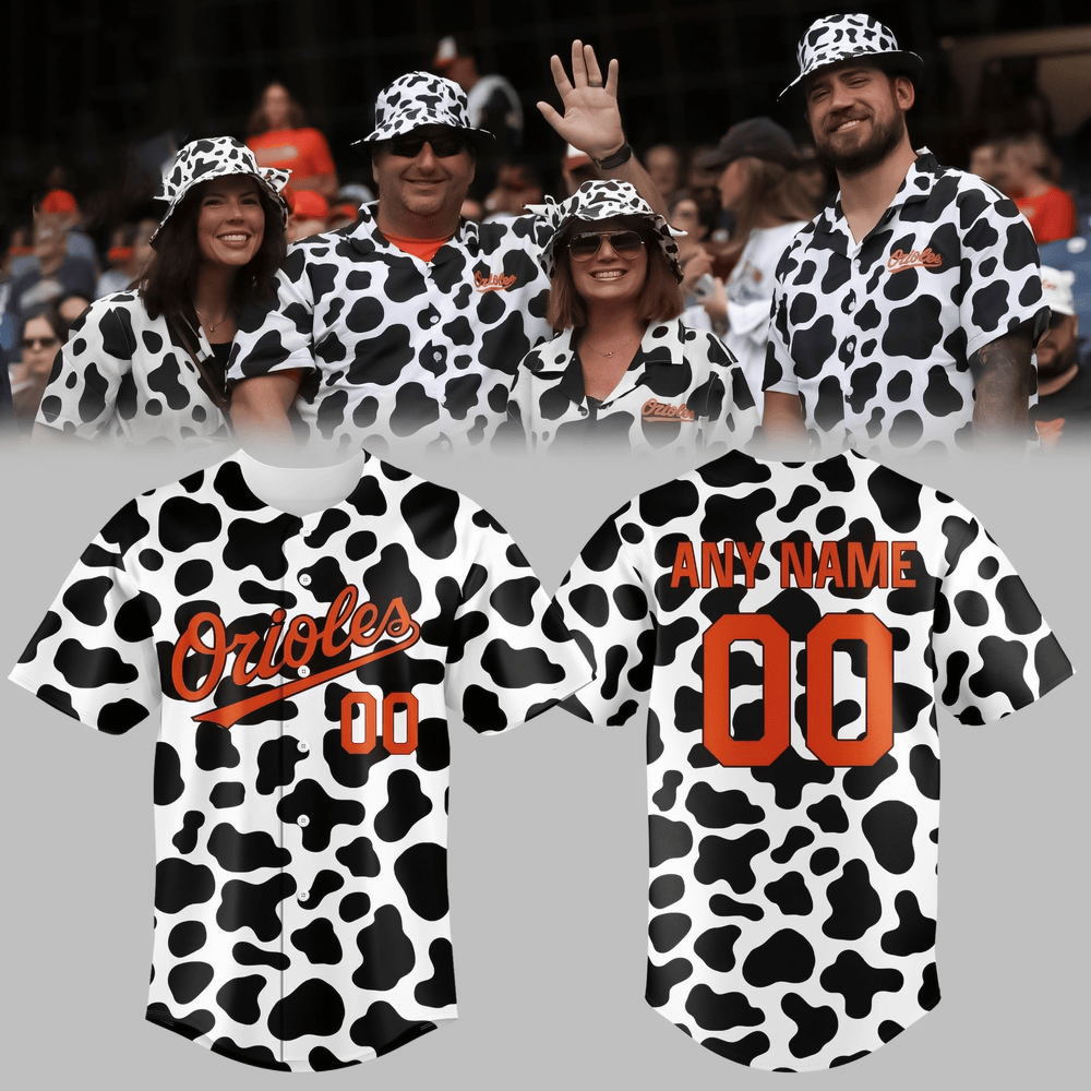 Custom Baltimore Orioles Happy Cow Appreciation Day Limited Edition Baseball Jersey