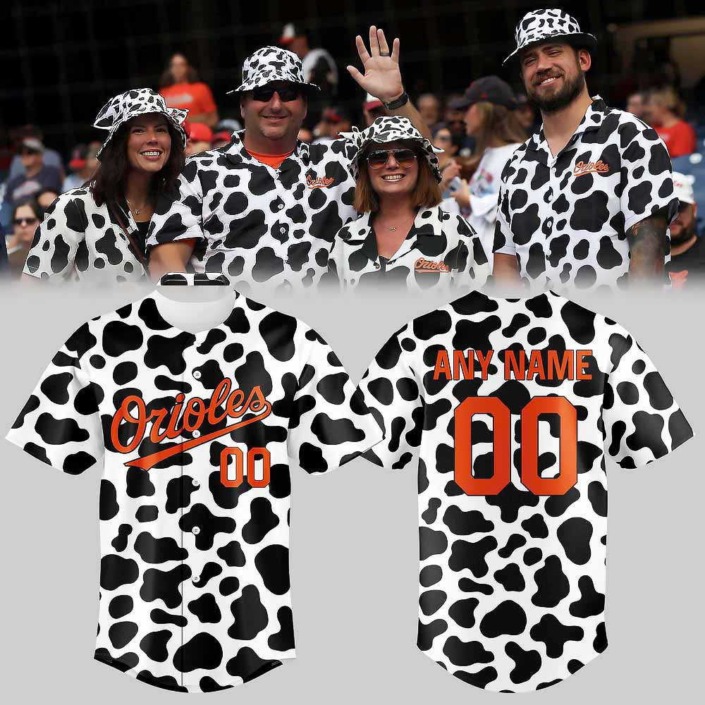 Custom Baltimore Orioles Happy Cow Appreciation Day Limited Edition Baseball Jersey Him Gifts