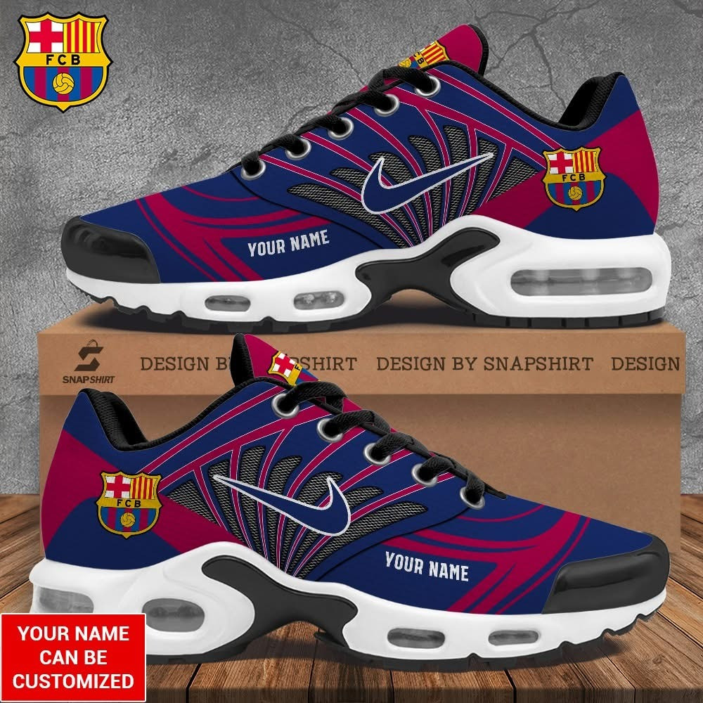 Custom Barcelona Air Max Plus Sneakers Merchandise Sport Shoes Barcelona FC Fan Gifts