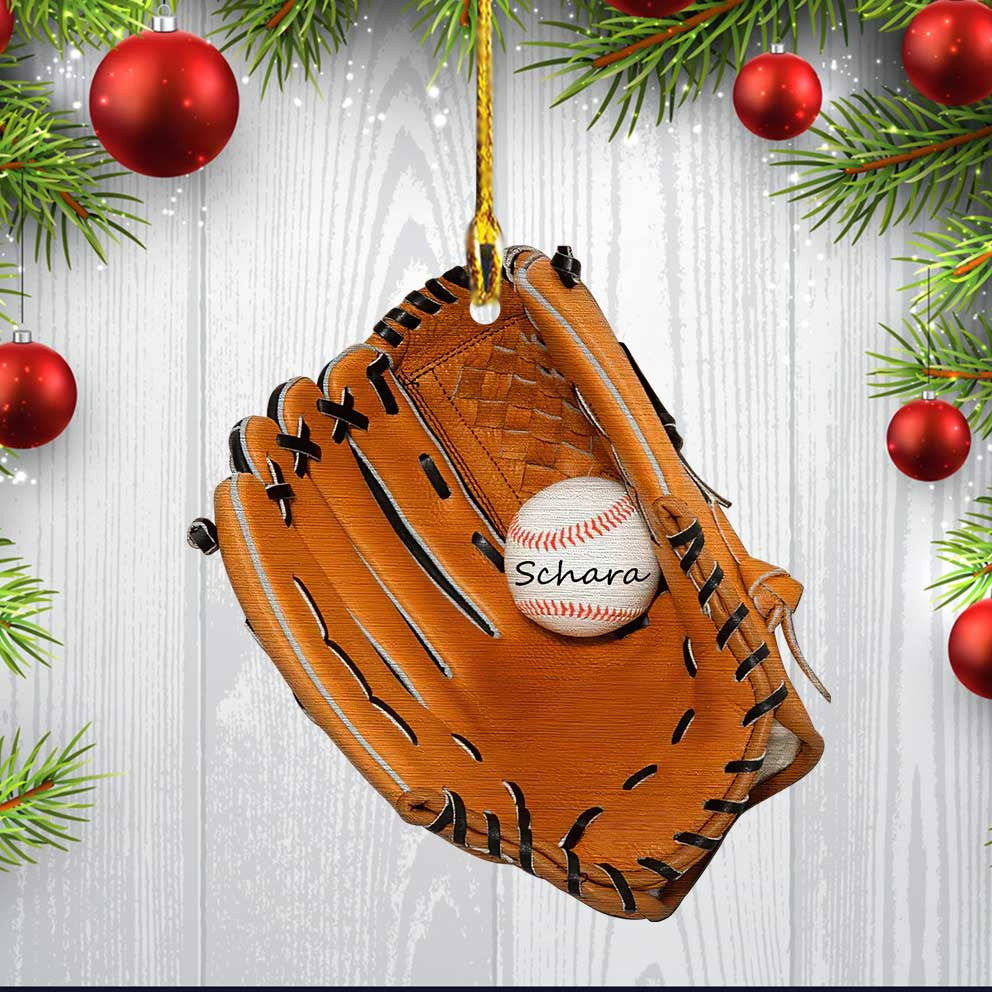 Custom Baseball Glove shape acrylic ornament ornament personalisationName50 for Baseball Lovers