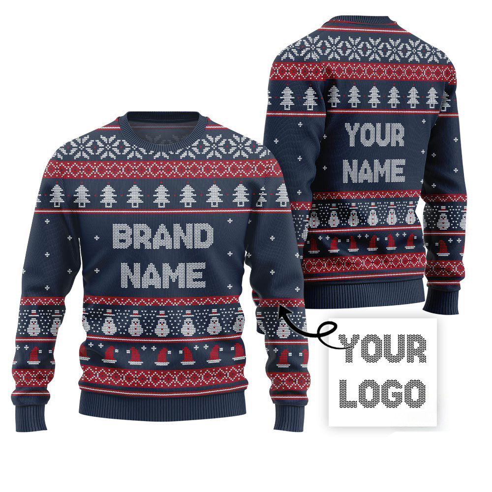 Custom Brand Name Ugly Christmas Sweater Best Ugly Christmas Sweaters