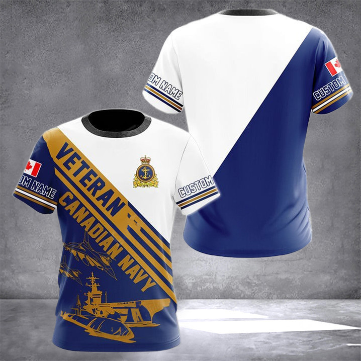 Custom Canadian Navy Veteran War Plane T-Shirt Canadian Navy Veterans Gift Ideas