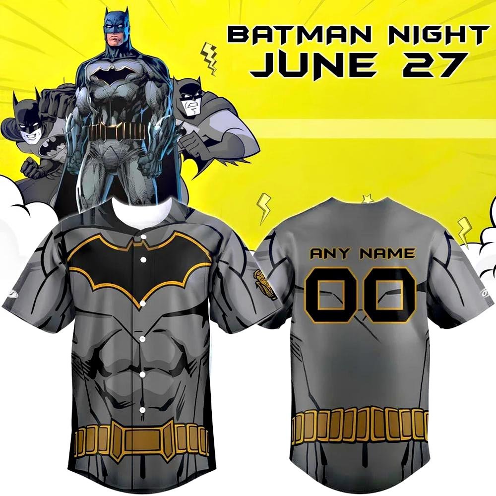 Custom Cedar Rapids Kernels Batman Night Limited Edition Baseball Jersey Husband Gifts