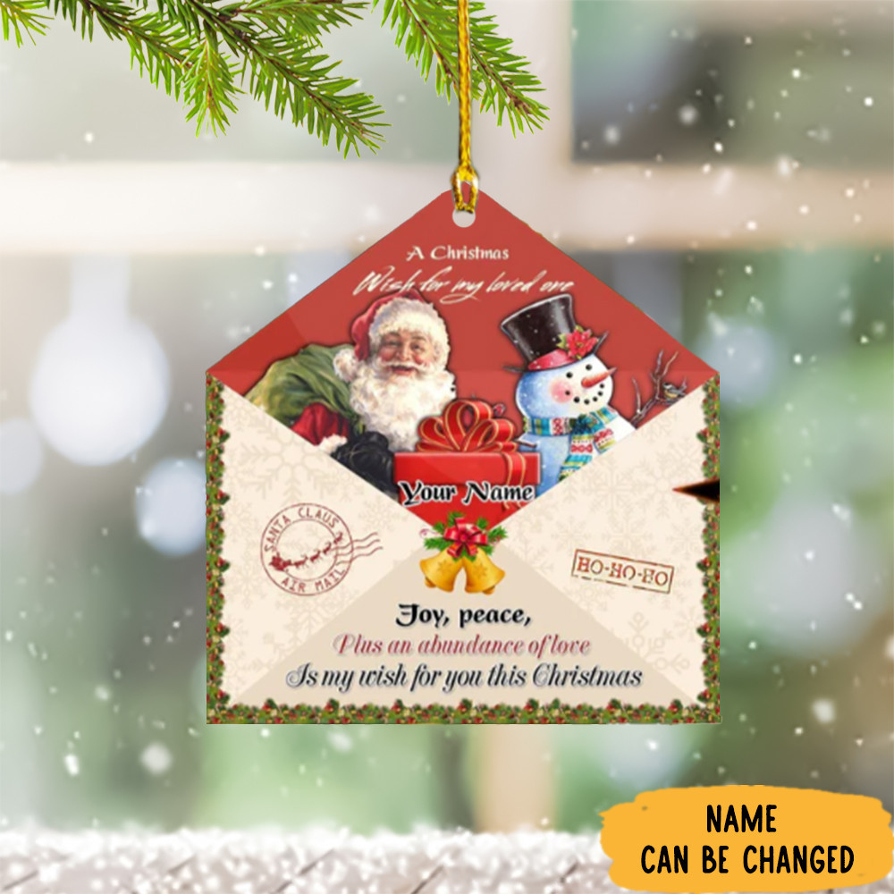 Custom Christmas Letter Ornament Letter Tree Decorations A Christmas Wish For My Lord One