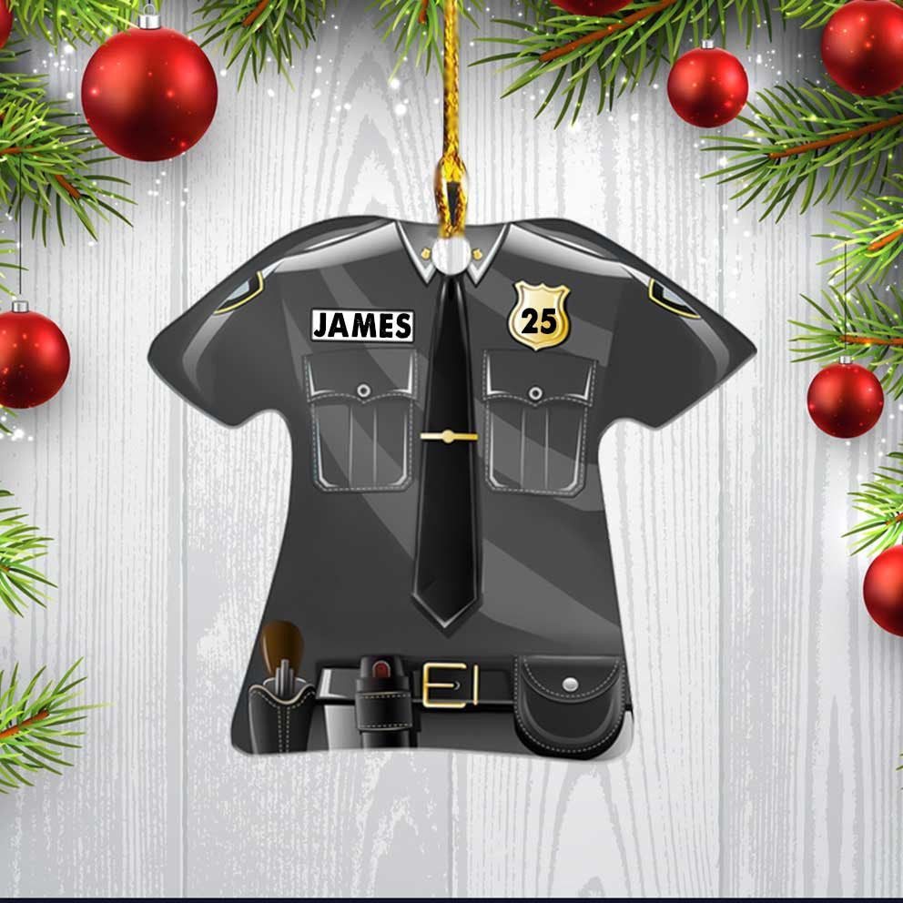 Custom Color Police Costume Christmas Ornament for Father Xmas Gift