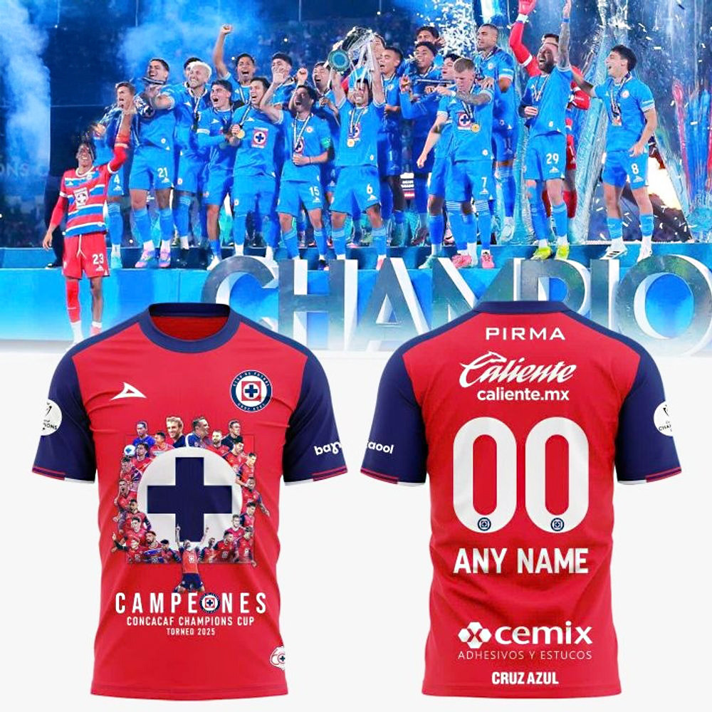 Custom Cruz Azul Campeones Concacaf Champions Cup Torneo 2025 T-Shirt Best Gifts For Fans