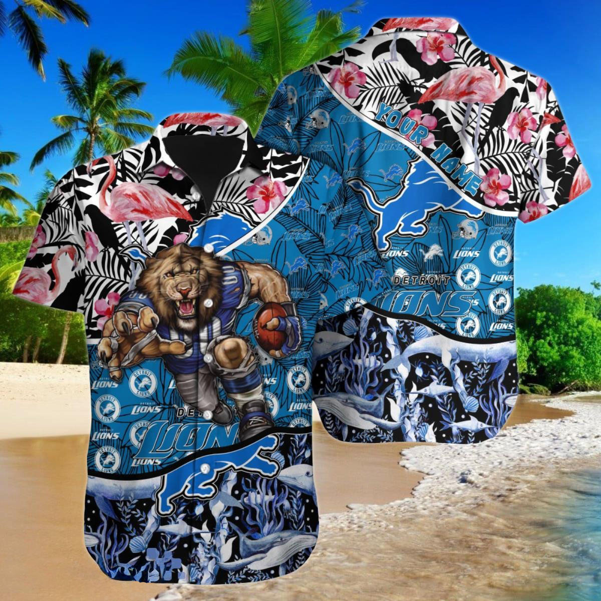 Custom Detroit Lions Hawaiian Shirt Detroit Lions NFL Football Shirt Gift For Men Women Fans