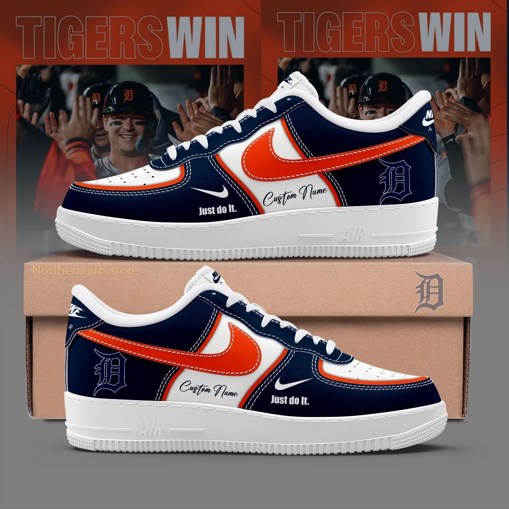 Custom Detroit Tigers Air Jordan Shoes Merchandise Air Force Sneakers Unique Fan Gifts