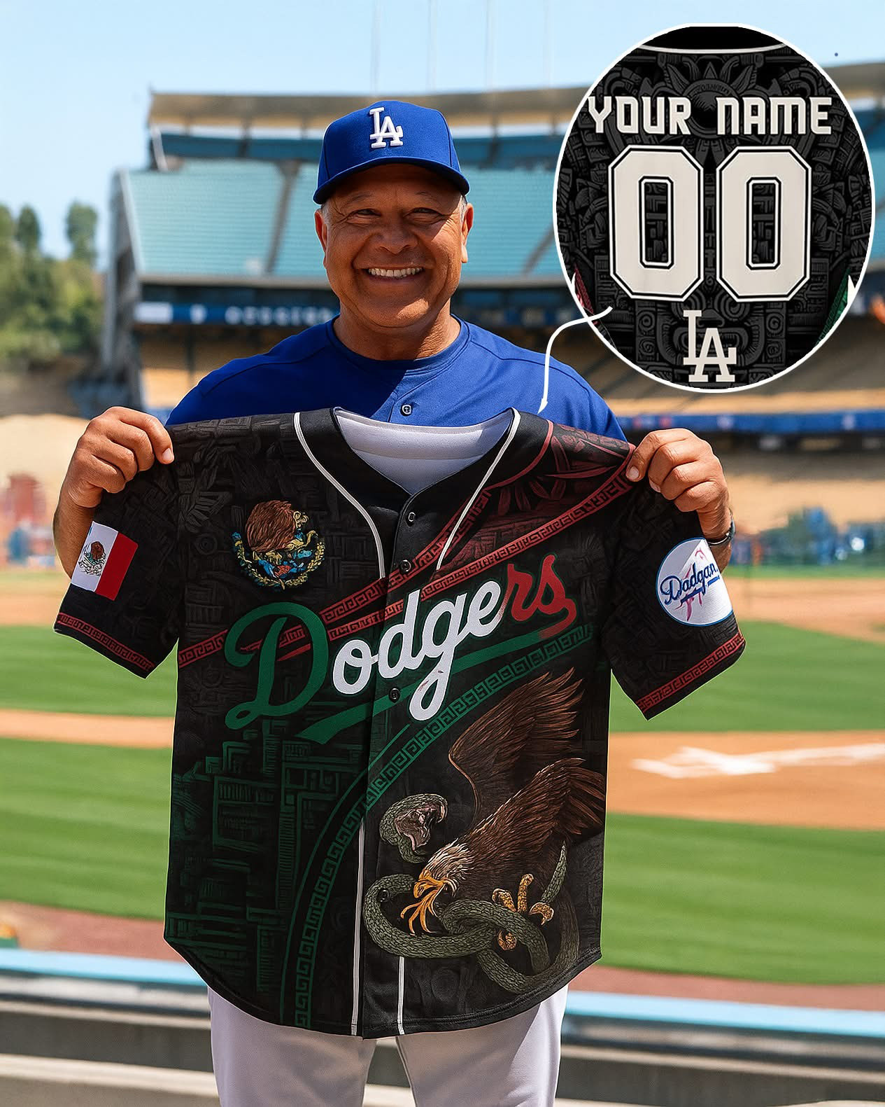 Custom Dodgers Con Orgullo Mexican Heritage Celebration Jersey Best Gifts For Baseball Lovers