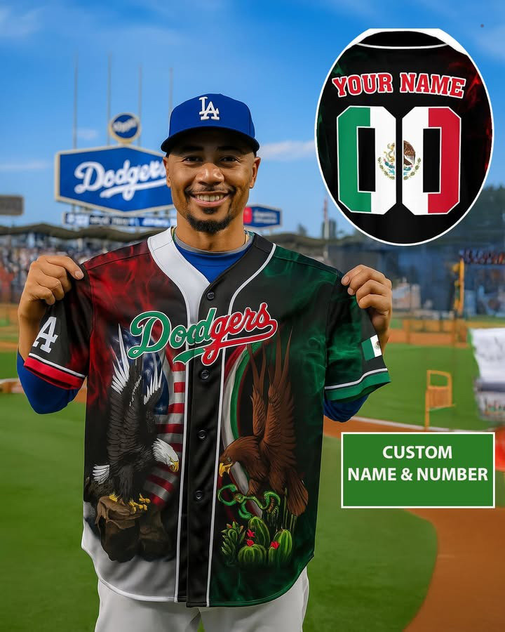 Custom Dodgers x Mexican Heritage Jersey Baseball Team Gift Ideas
