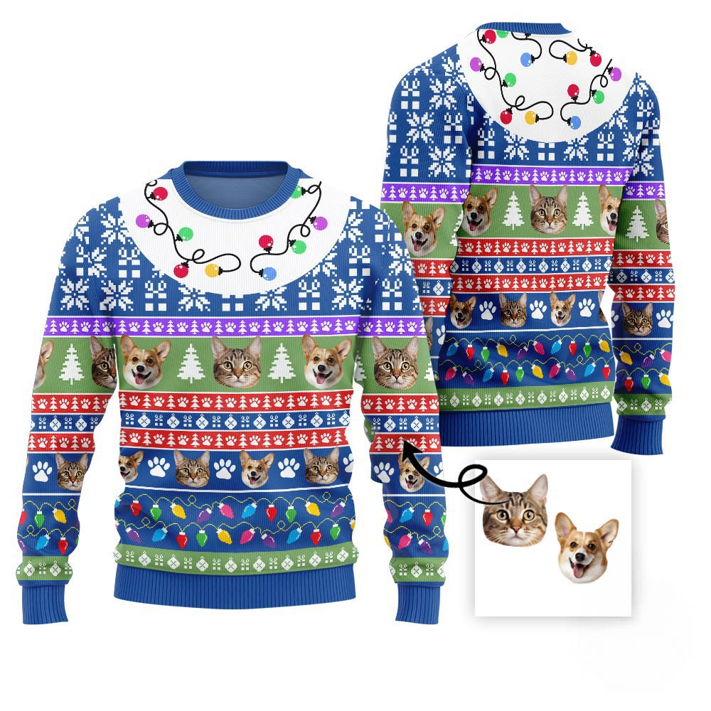 Custom Dog And Cat Christmas Sweater For Pet Lover Good Christmas Gifts For Mom