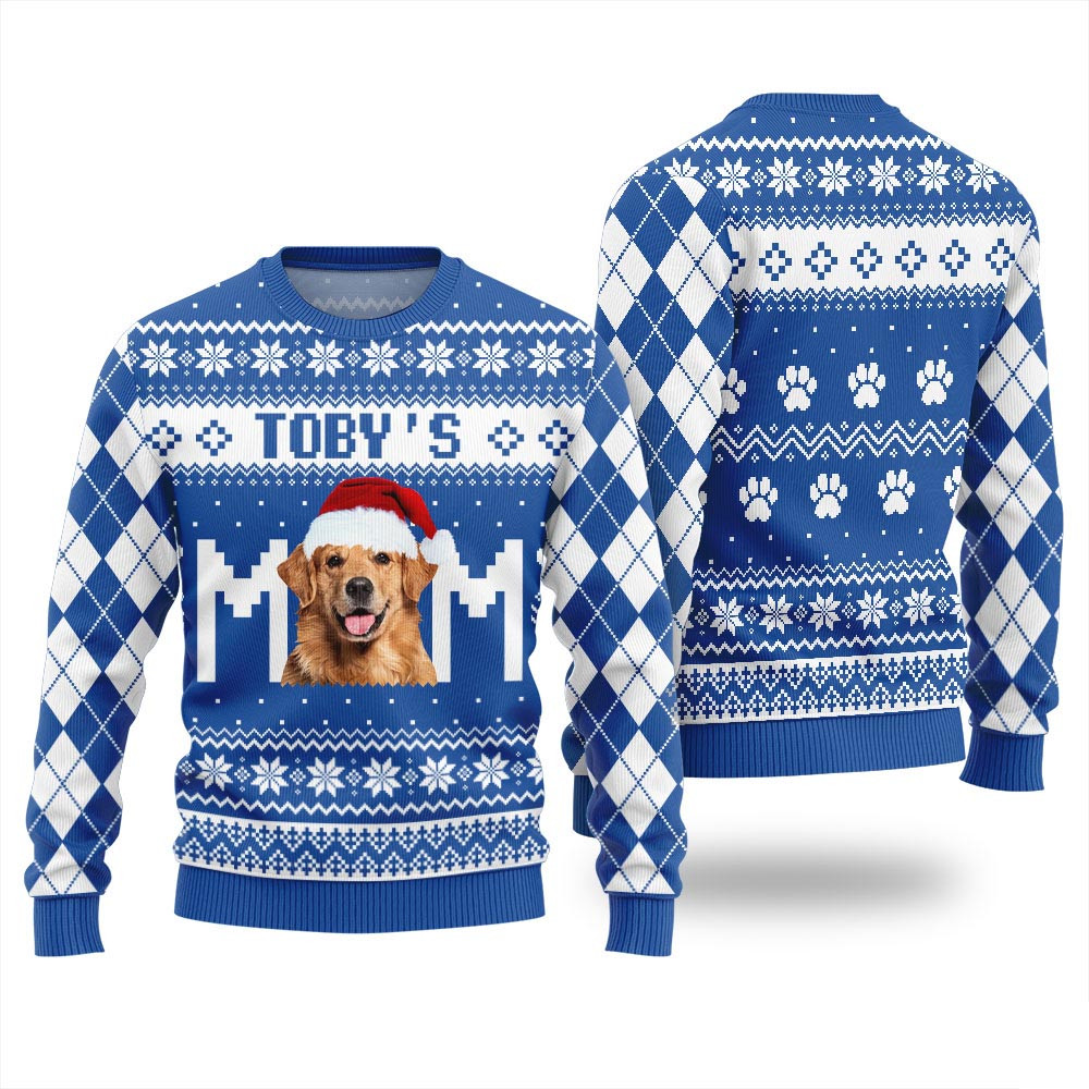 Custom Dog Face Christmas Sweater For Women Holiday Sweaters For Men