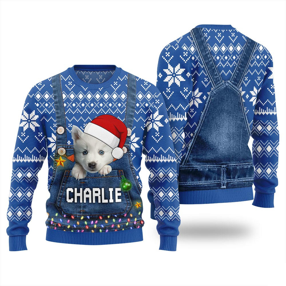 Custom Dog Face Womens Ugly Christmas Sweater Ugly Christmas Gifts